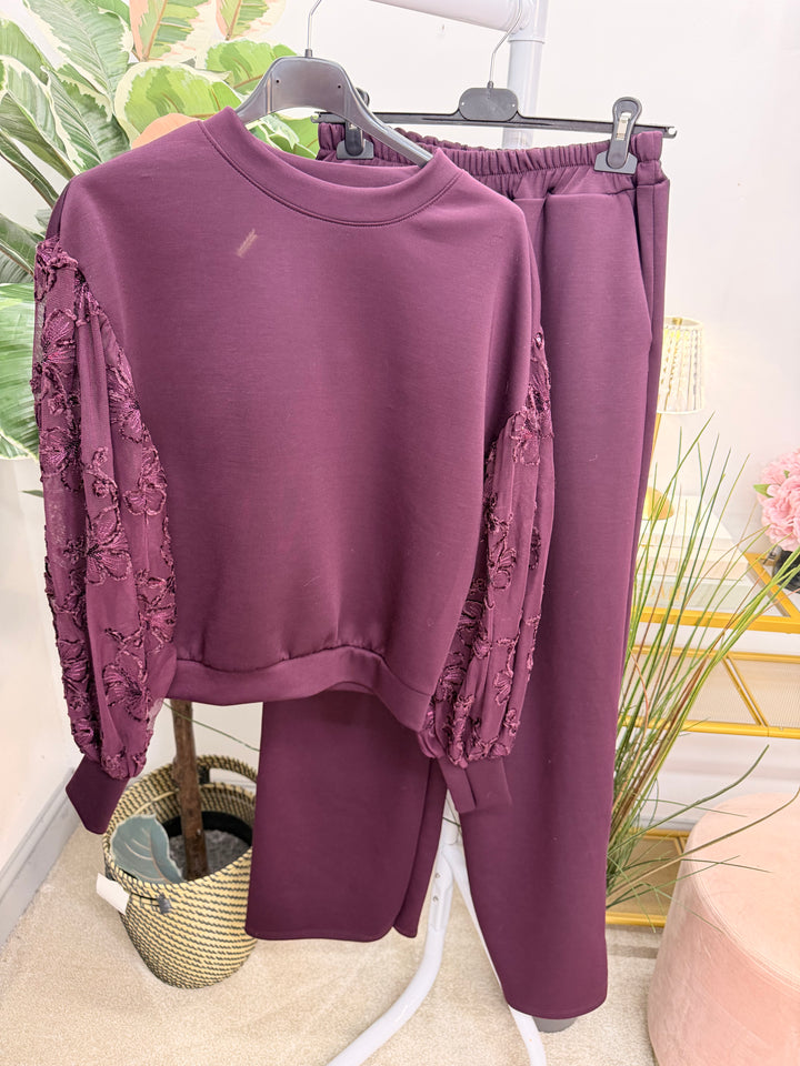 The JET scuba wide leg trouser Co ord set - 4 colours