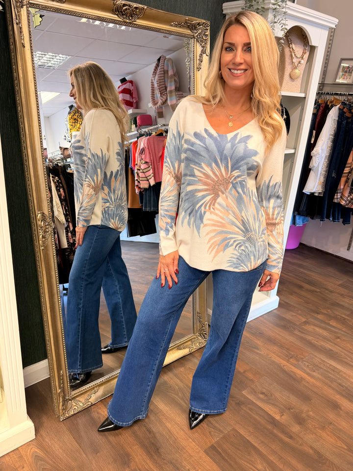 The HALLE soft knit flower jumper - 3 colours
