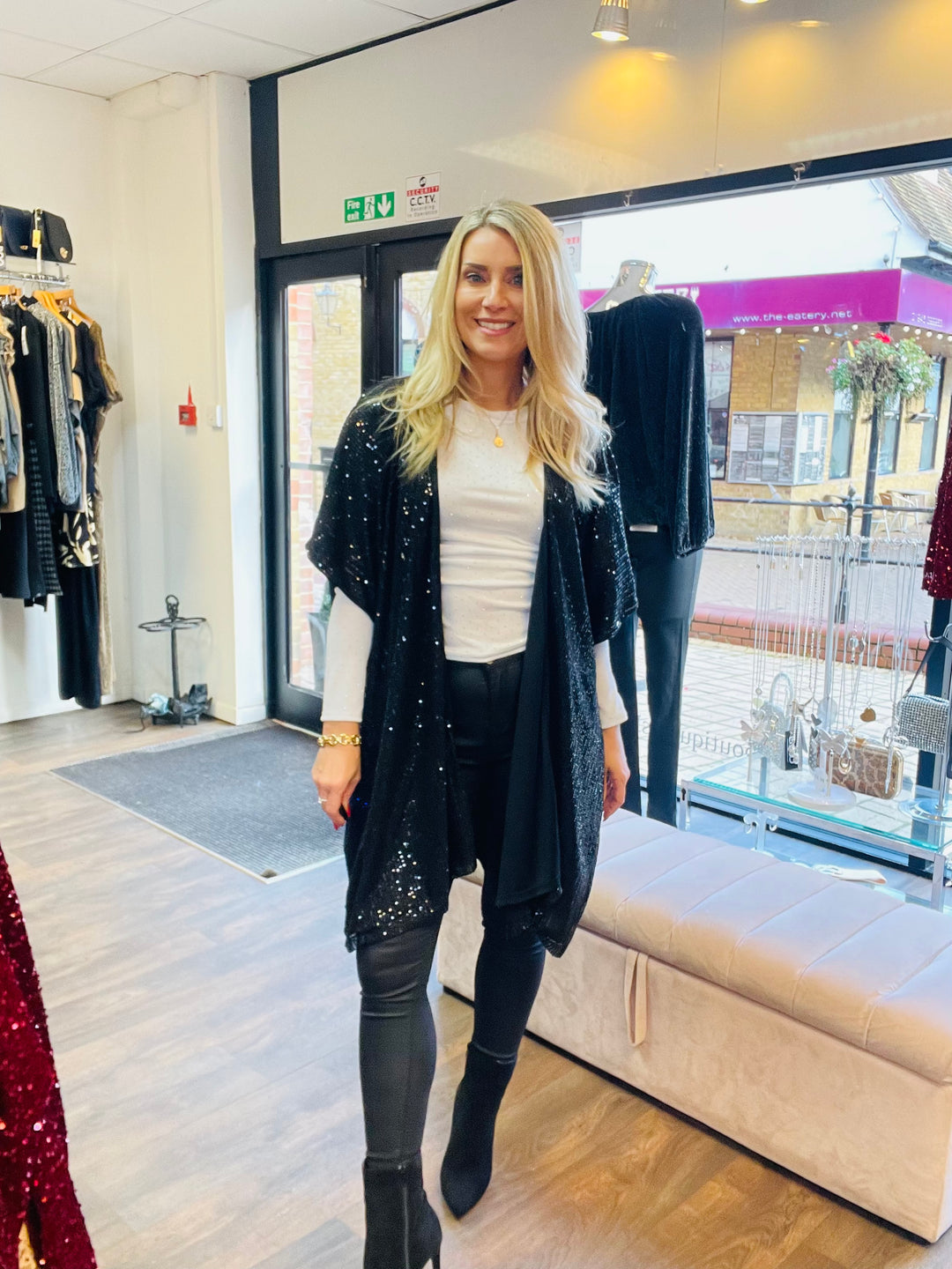 The WANDA sequin kimono jacket