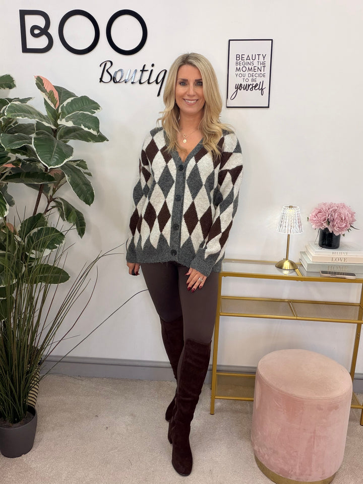 The SALLY diamond knit cardigan - 2 colours