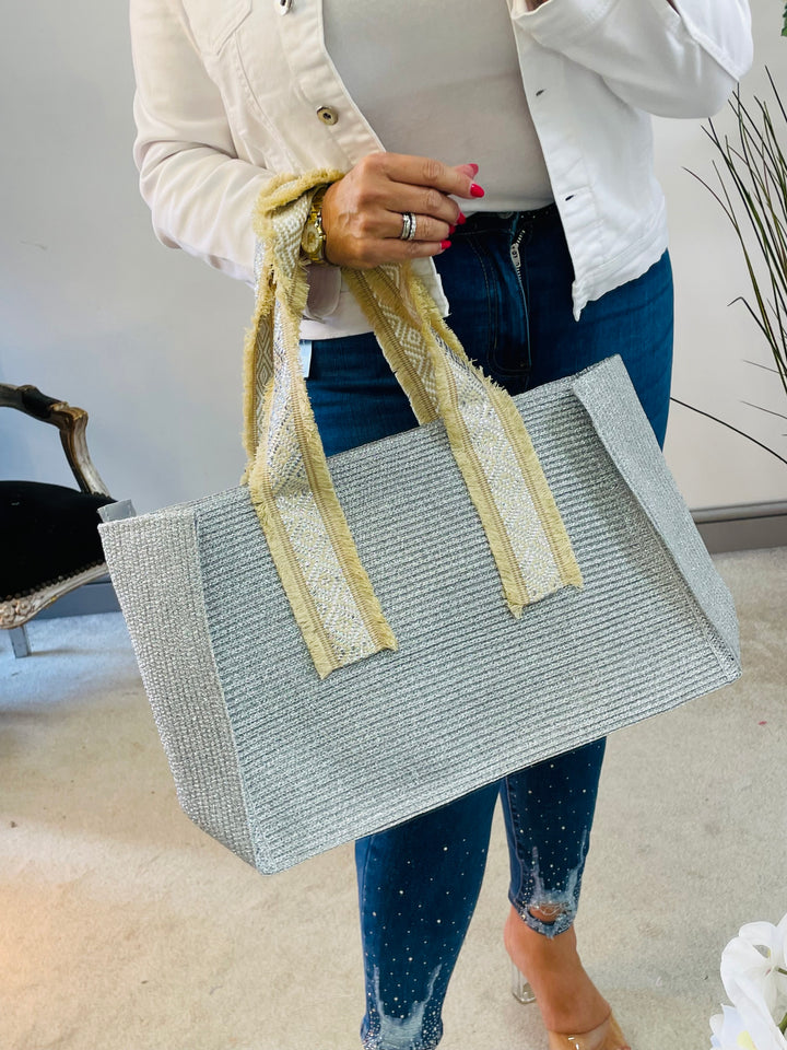 The CRESSIE silver tote bag