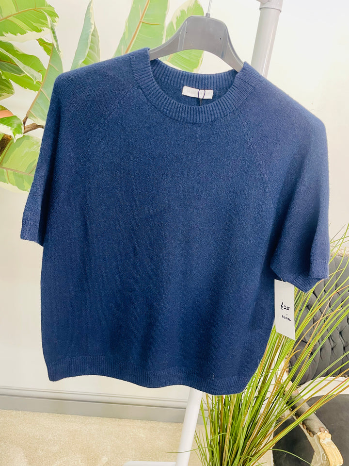 LADIES SOFT KNIT SHORT SLEEVE AUTUMN JUMPER 