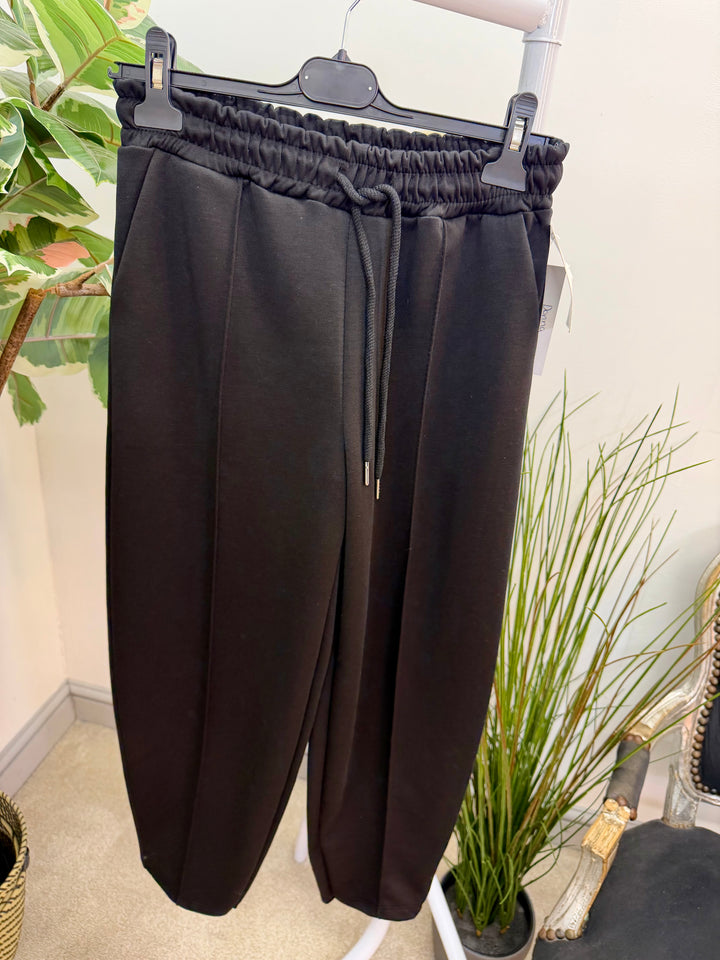 Ladies Fashion Carrot Leg Trousers - beige, pink, blue, black & lemon