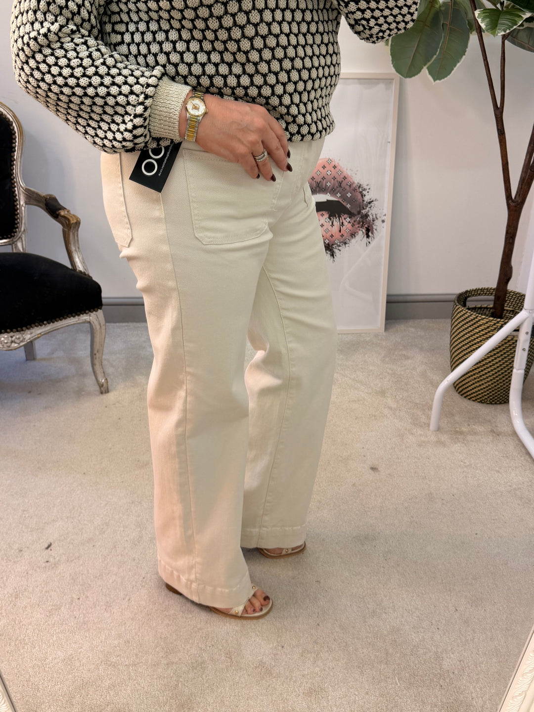 The MIMI beige jeans - sizes 6 to 14