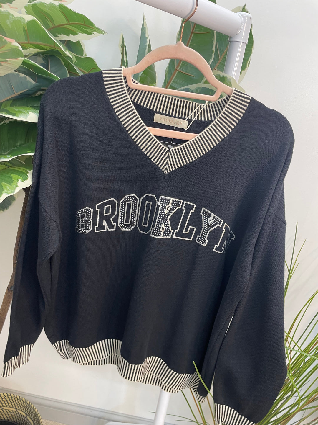 LADIES DIAMANTE SOFT KNIT JUMPER - BURGUNDY, BROWN, BLACK & BEIGE