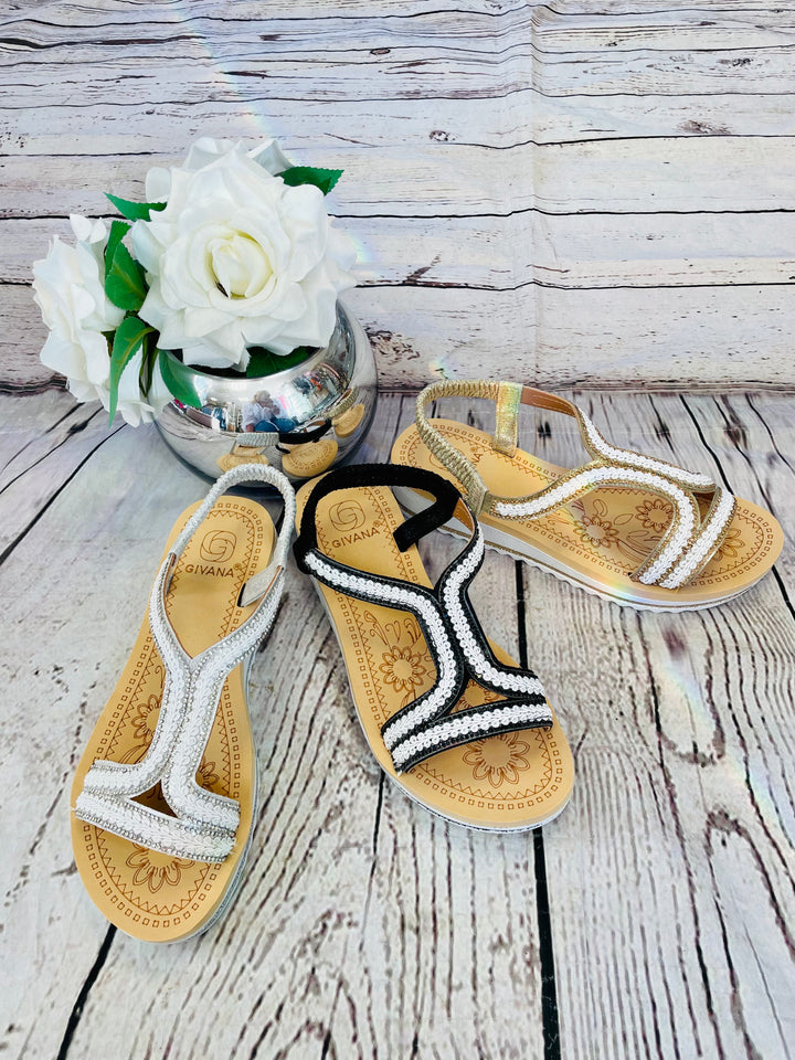 LADIES WOMENS GOLD COMFORT SMALL WEDGE SANDALS SHOES