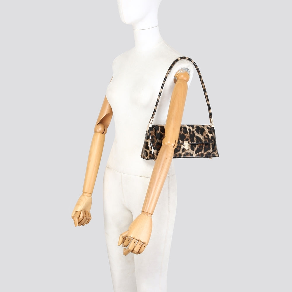 SMALL LEOPARD PATENT HANDBAG ( 218 ) - 2 colours