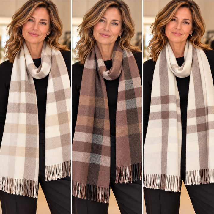 The BURBY check rectangular scarf - 3 colours