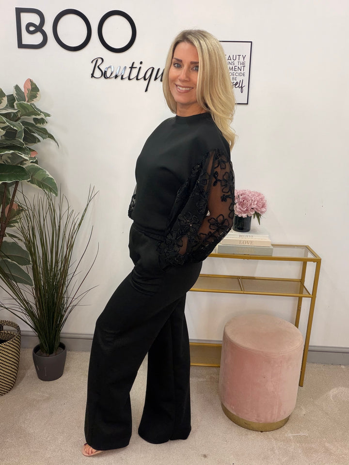 The JET scuba wide leg trouser Co ord set - 4 colours
