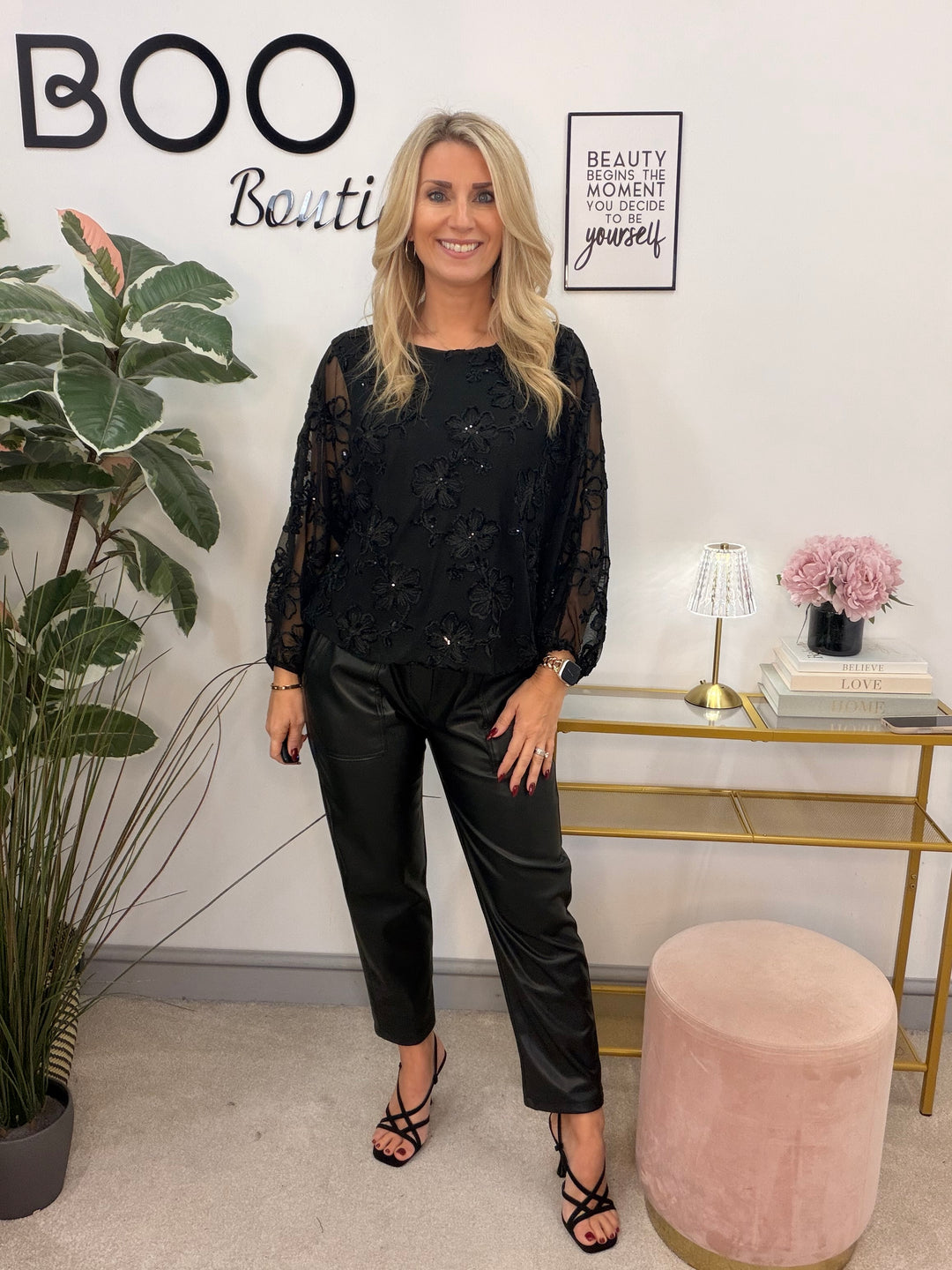 The MARIE sequin sparkly lacy party top - 3 colours