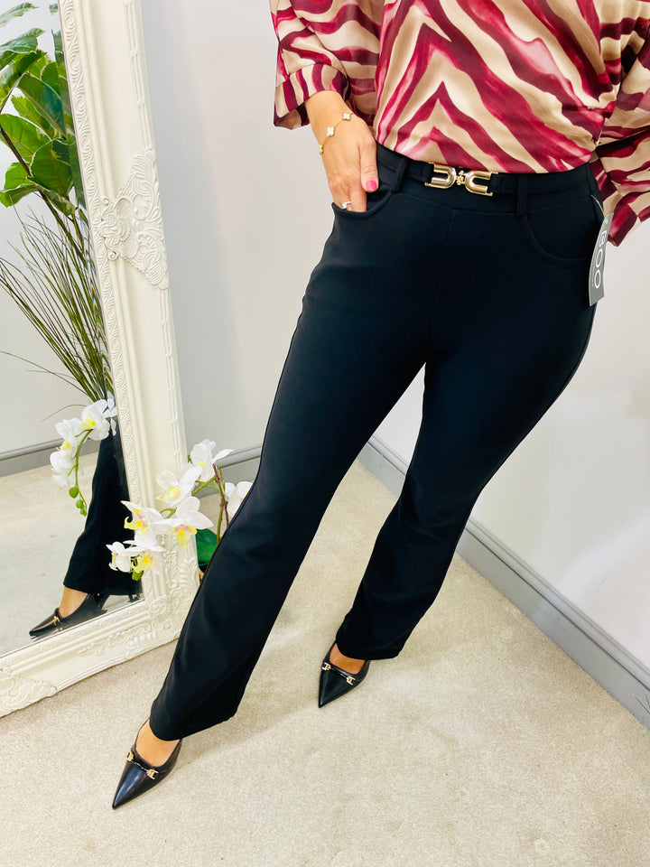 The PIXIE black flared leggings