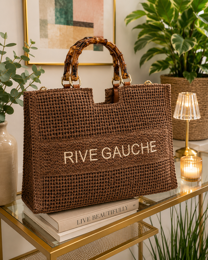 Ladies Woven Large Tote Beach Bag