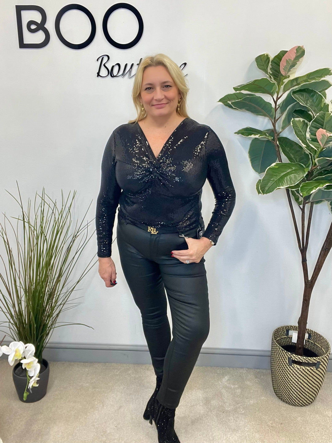 LADIES SEQUIN PARTY TOP - SILVER, GREEN, GOLD, BLACK, BERRY, CHAMPAGNE