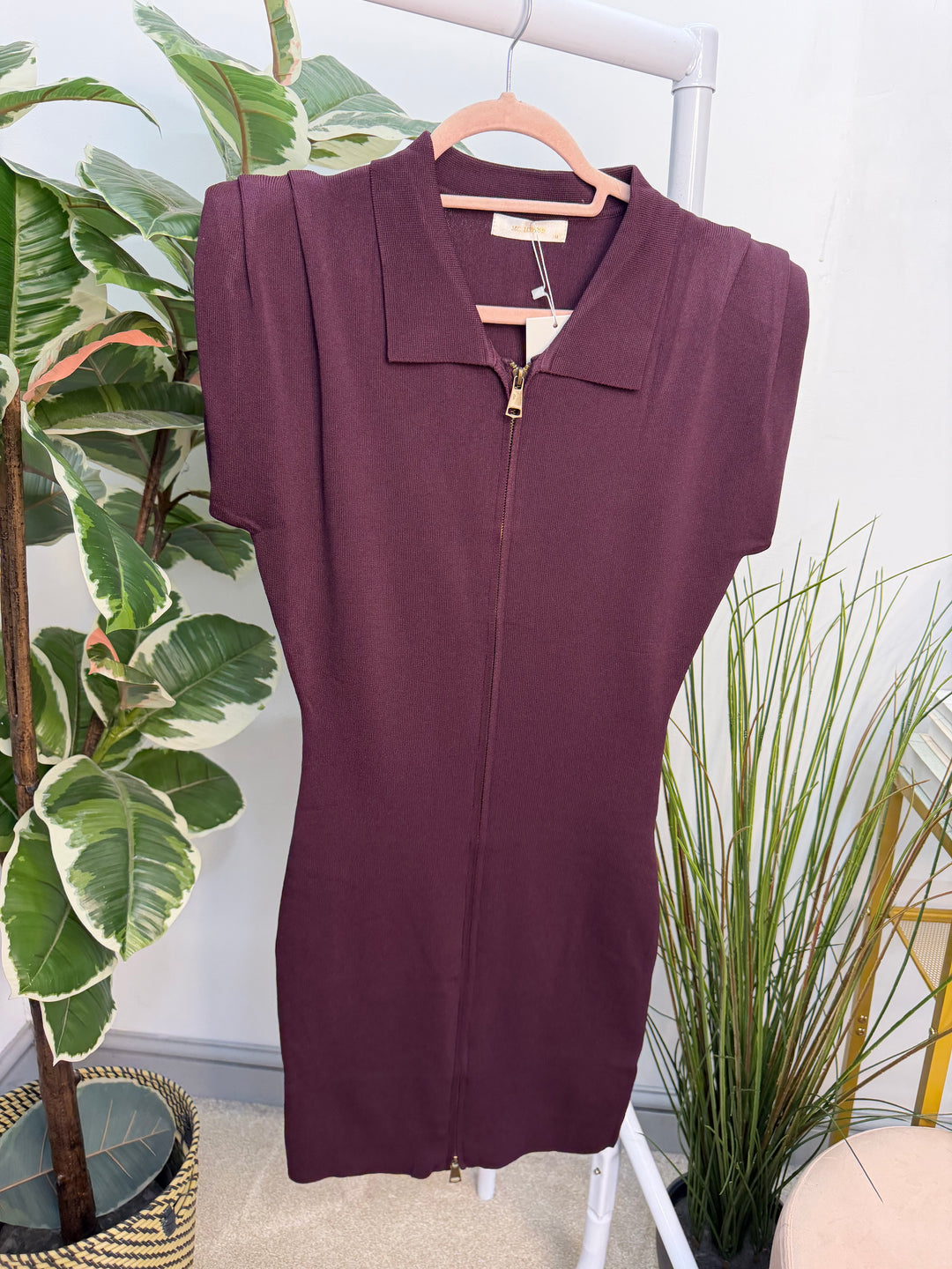 The LULU knitted padded shoulder jumper dress - 4 colours