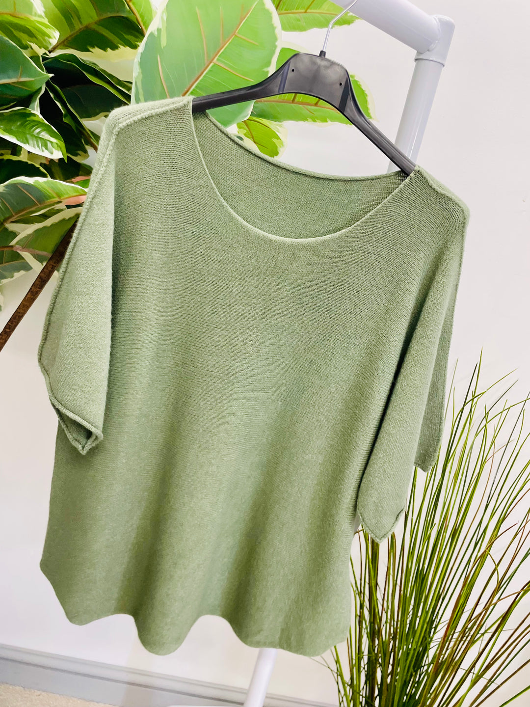 LADIES SOFT KNIT BATWING JUMPER - BLACK, KHAKI, BEIGE, WHITE, CAMEL, BROWN