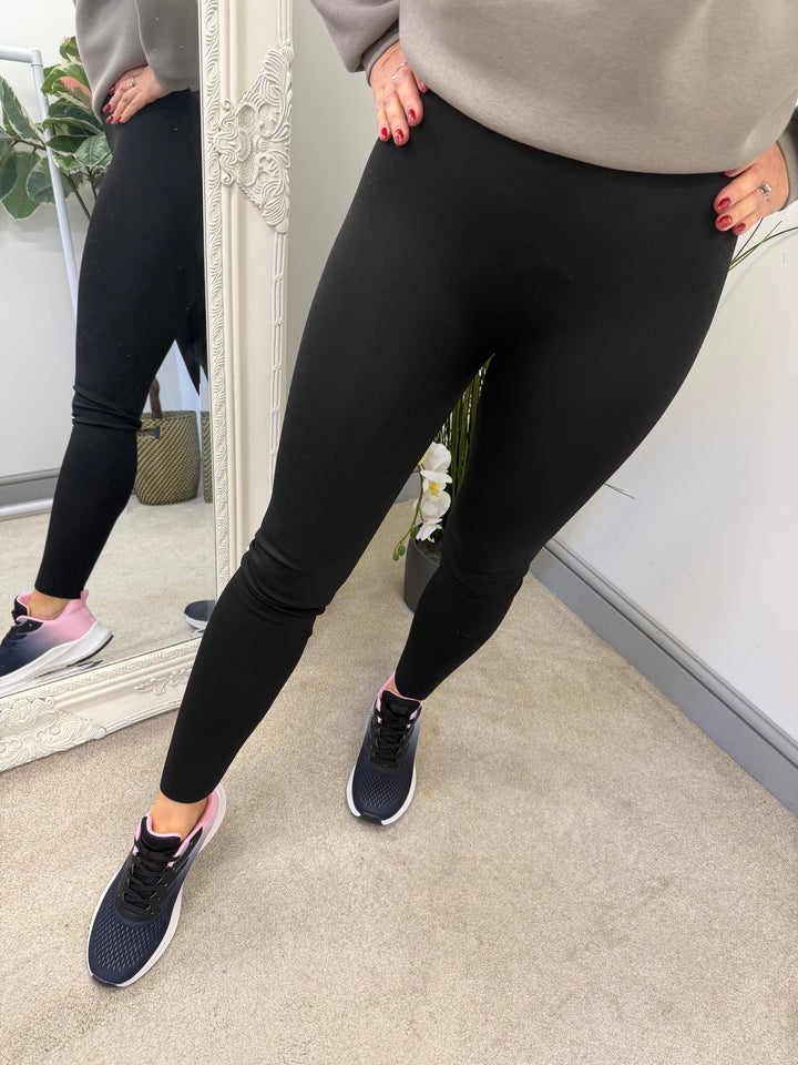 LADIES BLACK THERMAL LEGGINGS