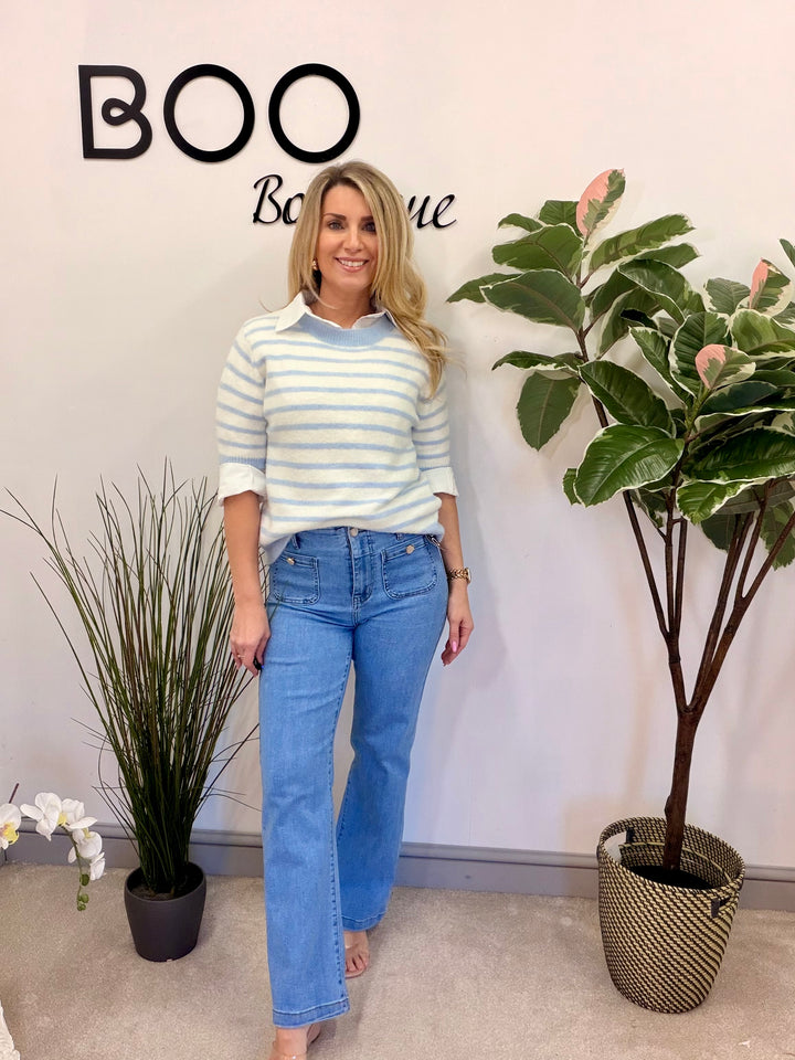 LADIES FASHION WHITE COTTON CRISP SHIRT