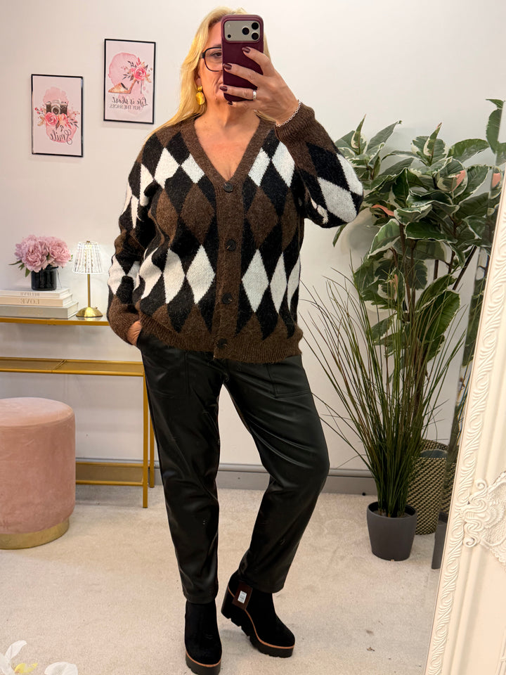The SALLY diamond knit cardigan - 2 colours