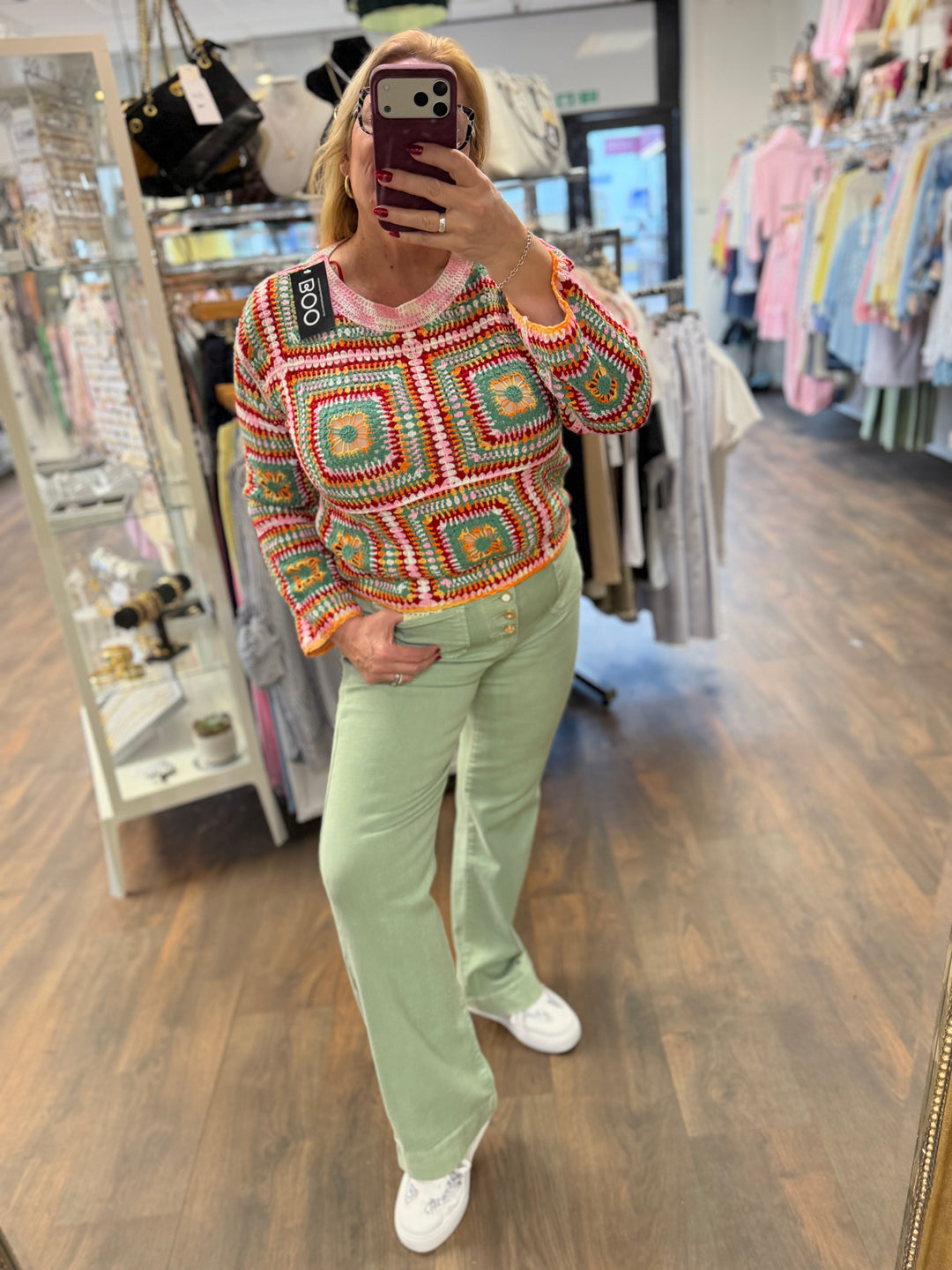 The TRACEY sage denim wide leg jeans - size 6 to 14