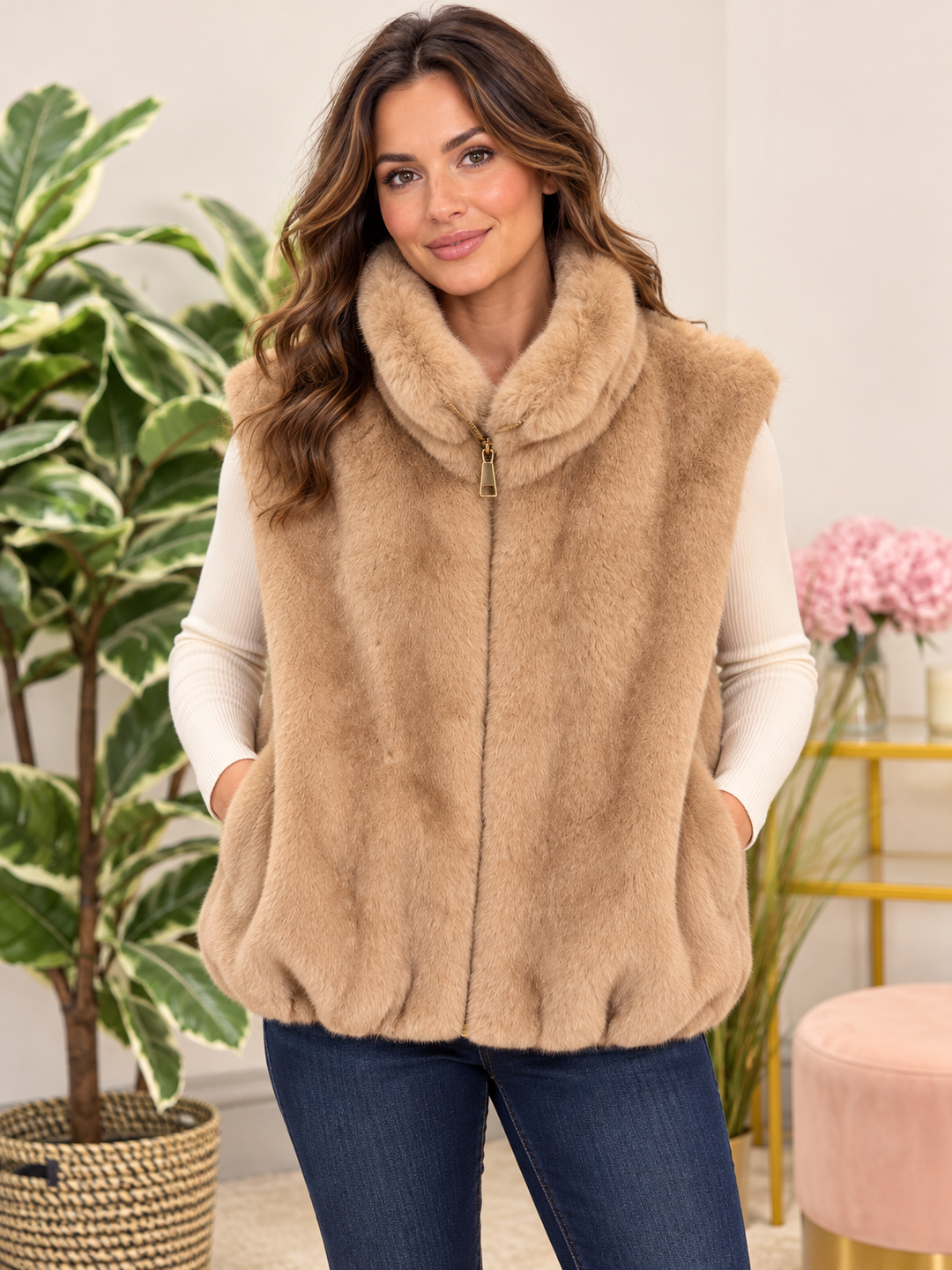 The XENA faux fur gilet - 4 colours