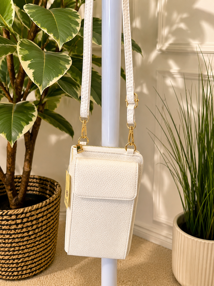 Ladies Purse / Phone Shoulder Bag - White, Silver, Gold, Black, Pink