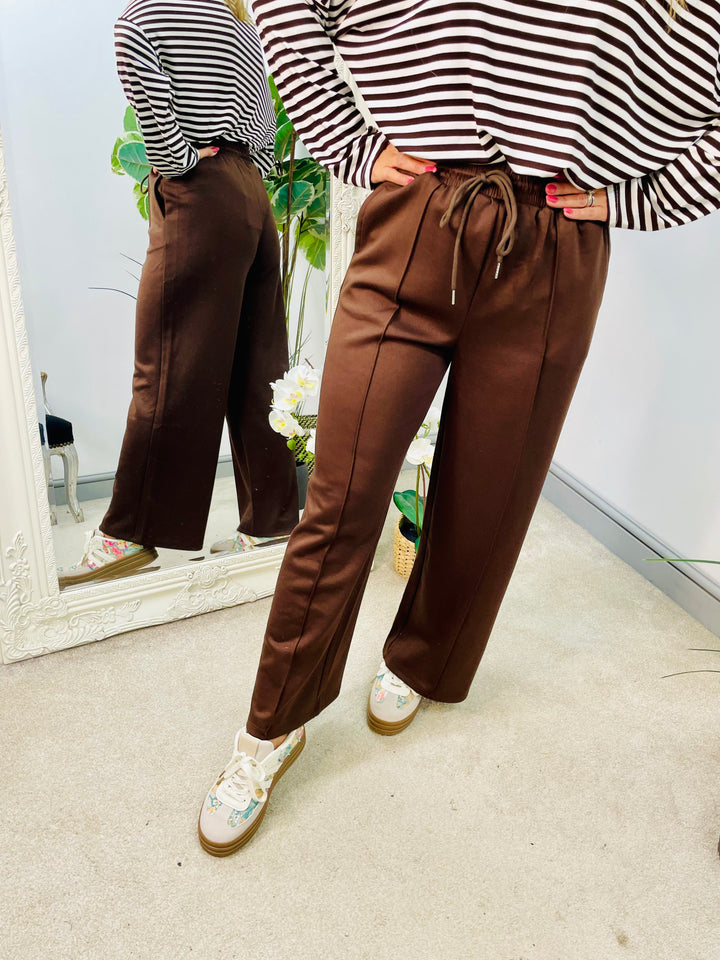 LADIES STRAIGHT LEG SCUBA TROUSERS - BLACK, KHAKI, NAVY &  BROWN