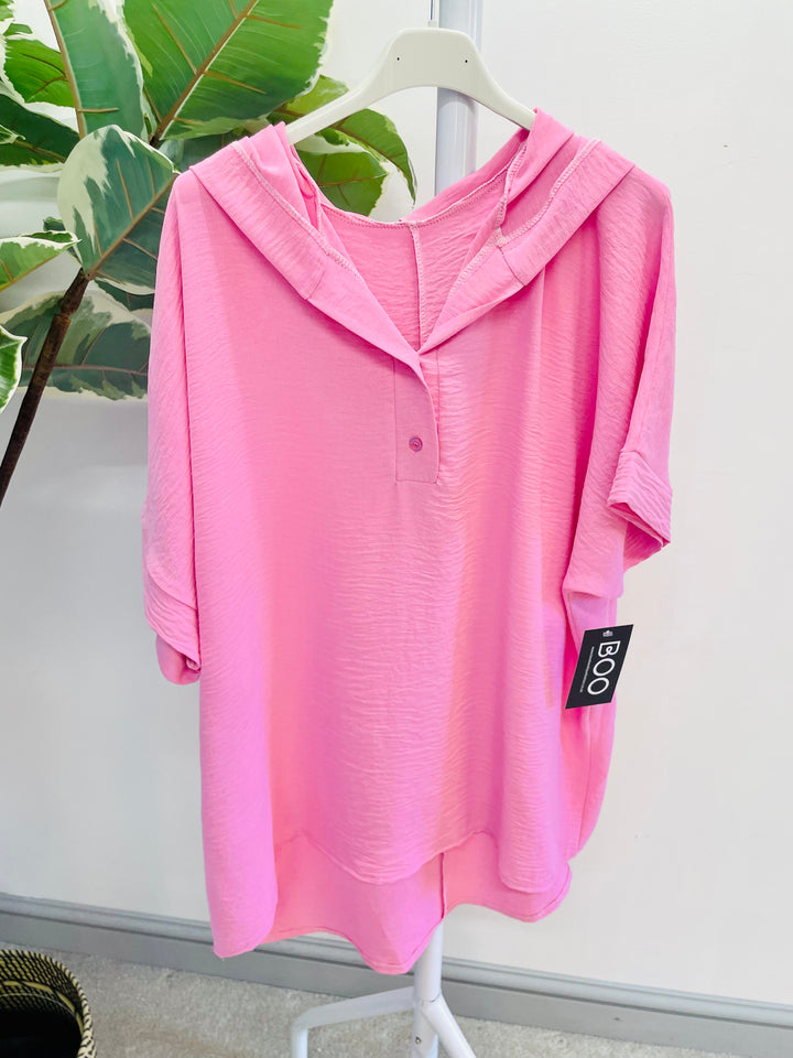 LADIES WOMENS CASUAL LOOSE FIT TOP - WHITE, BLACK, YELLOW, PINK, BLUE