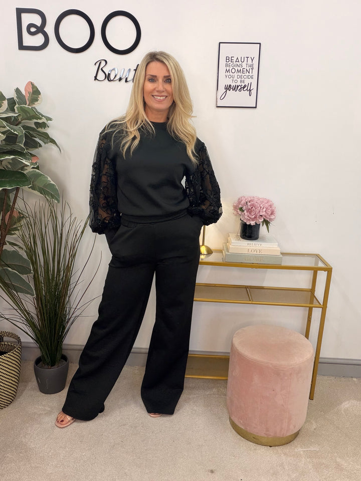 The JET scuba wide leg trouser Co ord set - 4 colours