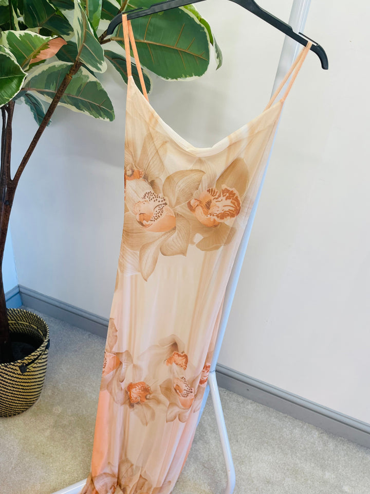 LADIES WOMENS SEXY TIGHT SUMMER HOLIDAY MIDI DRESS - ORANGE, PINK, MINT, BLUE, BEIGE