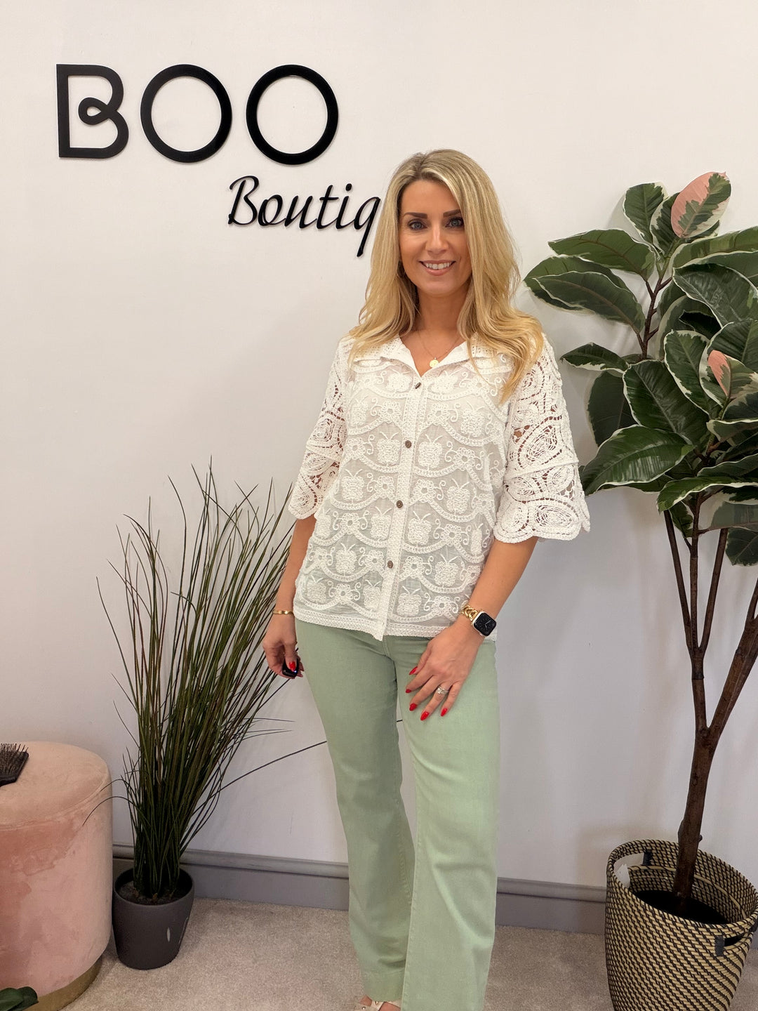 The HATTIE cream shirt