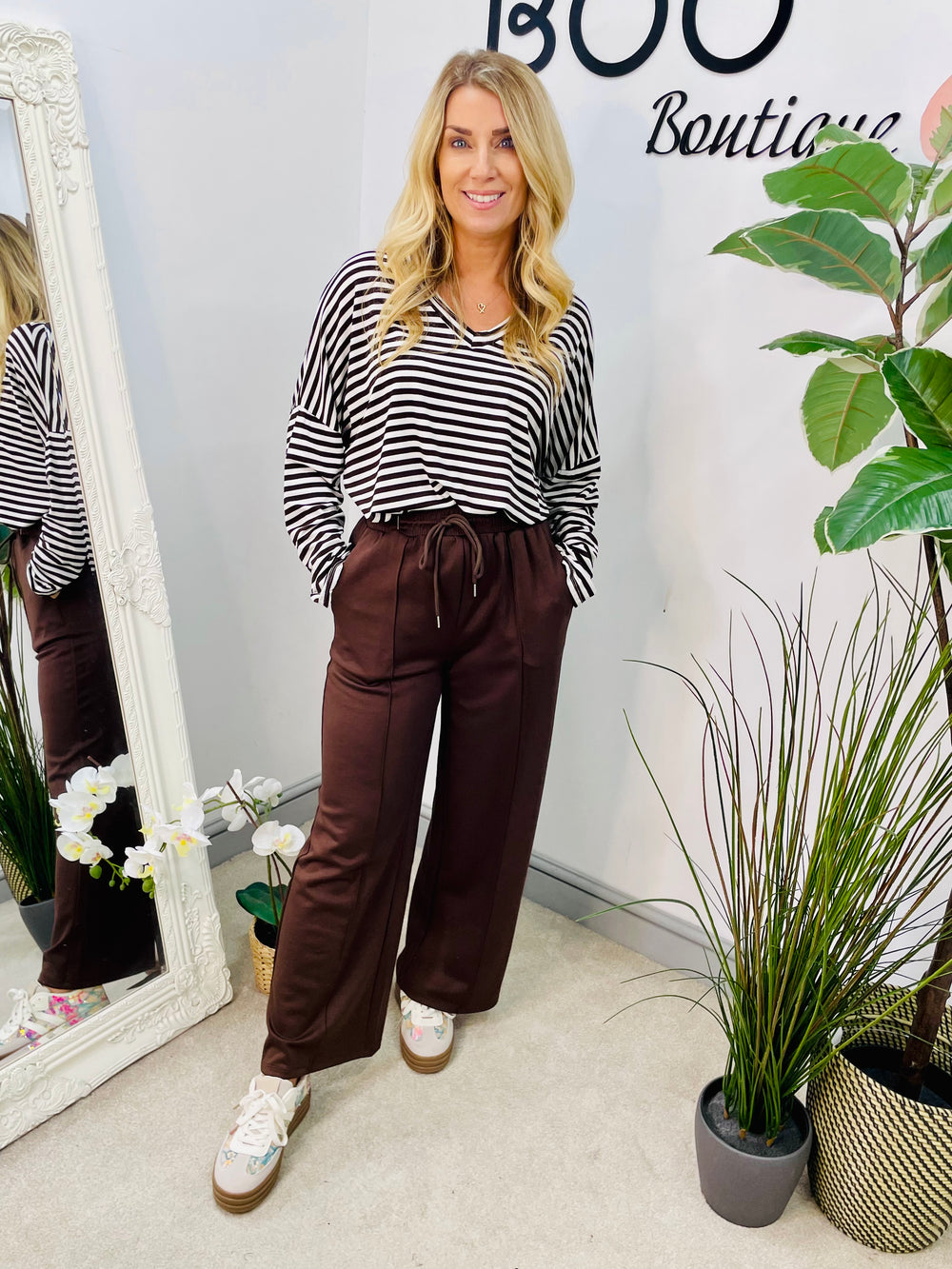 LADIES STRAIGHT LEG SCUBA TROUSERS - BLACK, KHAKI, NAVY &  BROWN