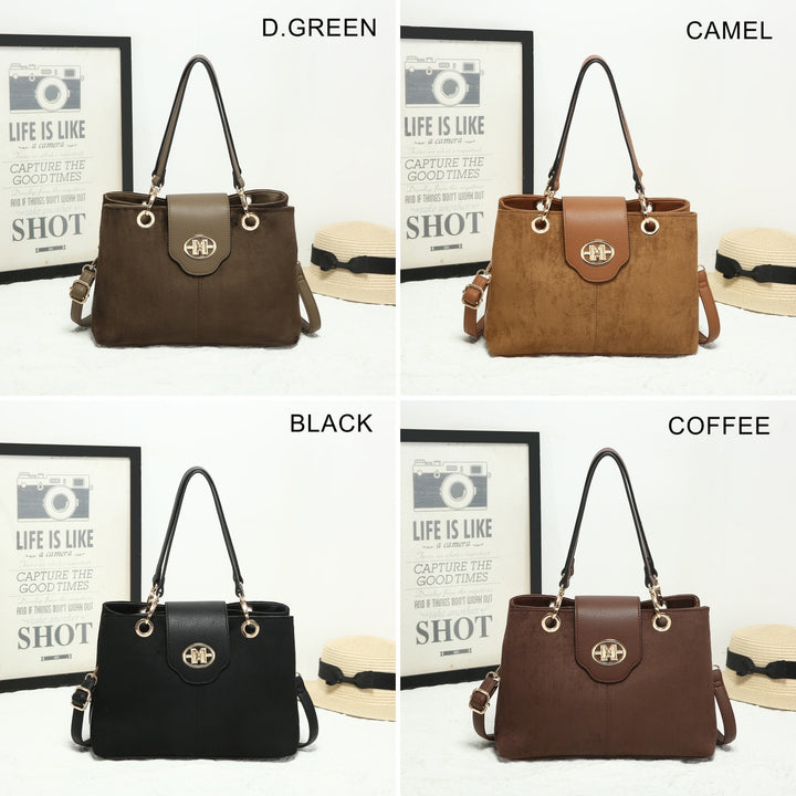 FAUX SUEDE HANDBAG ( 25452 ) - 4 colours