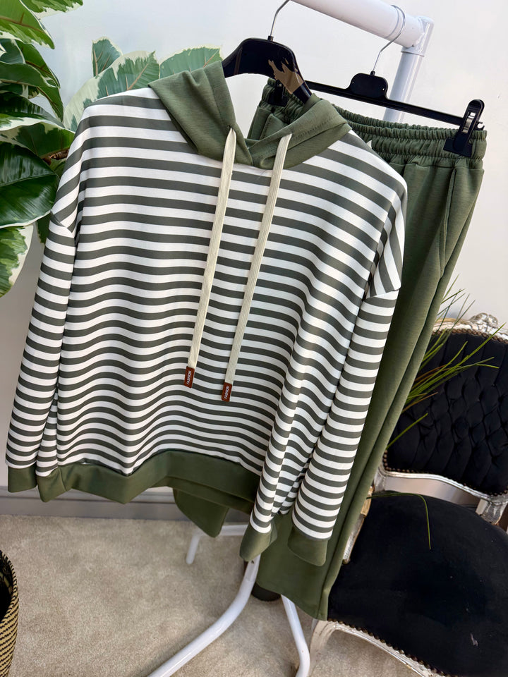 Ladies Fashion Straight Leg co ord set - khaki, navy, black & beige