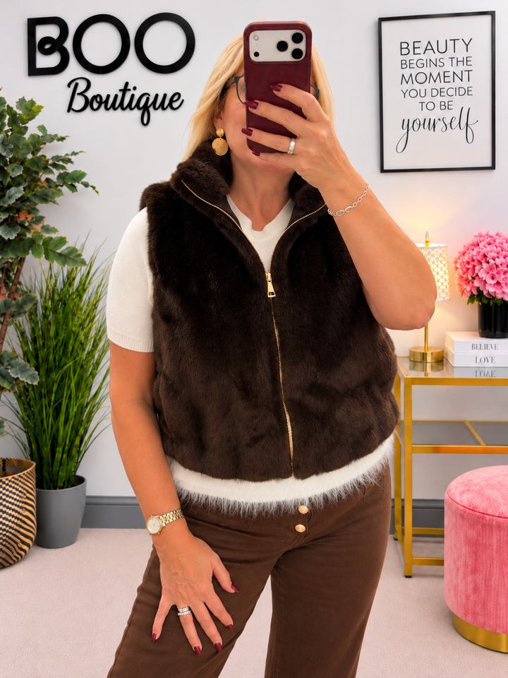 The XENA faux fur gilet - 4 colours
