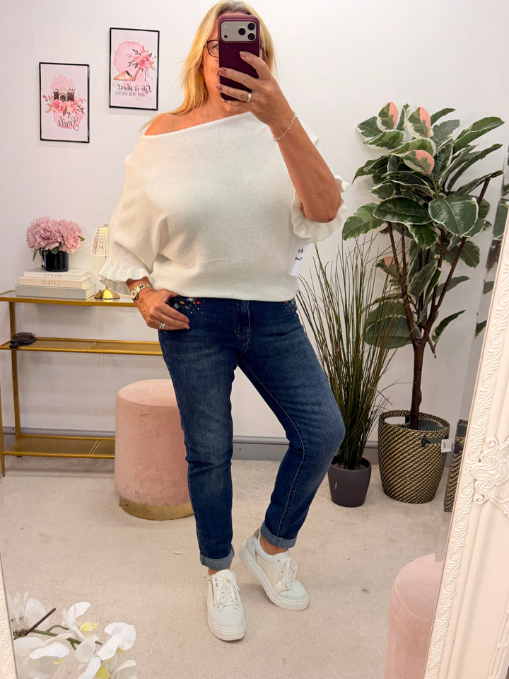 Ladies Fashion Slouch Jumper - black, orange, blue, white, plum, wine, brown