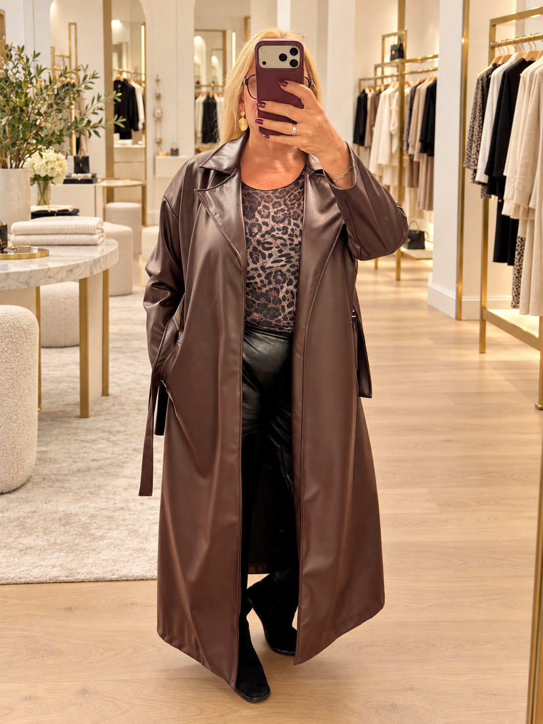 The CHER faux leather trench coat - 3 colours