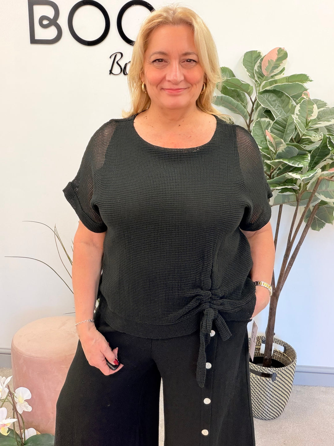 The SARA teabag linen top - 8 colours