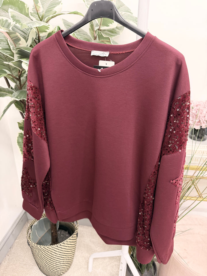 The KIERA scuba sequin top - 4 colours