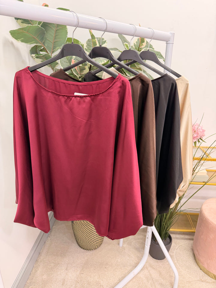 The OTTIE satin loose fit top - 4 colours
