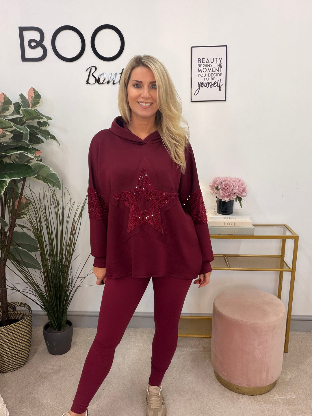 The JUDY scuba sequin hoodie top - 4 colours