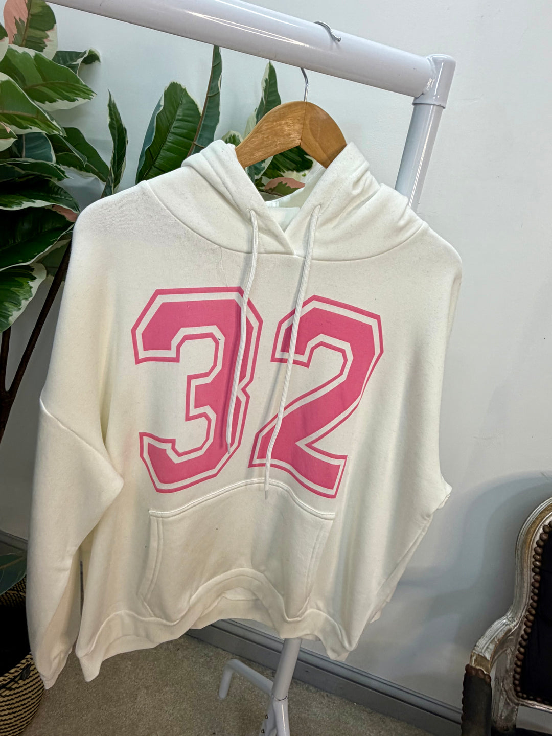LADIES FASHION HOODIE SWEATSHIRT TOP - WHITE, GREY, NAVY, PINK & LEMON