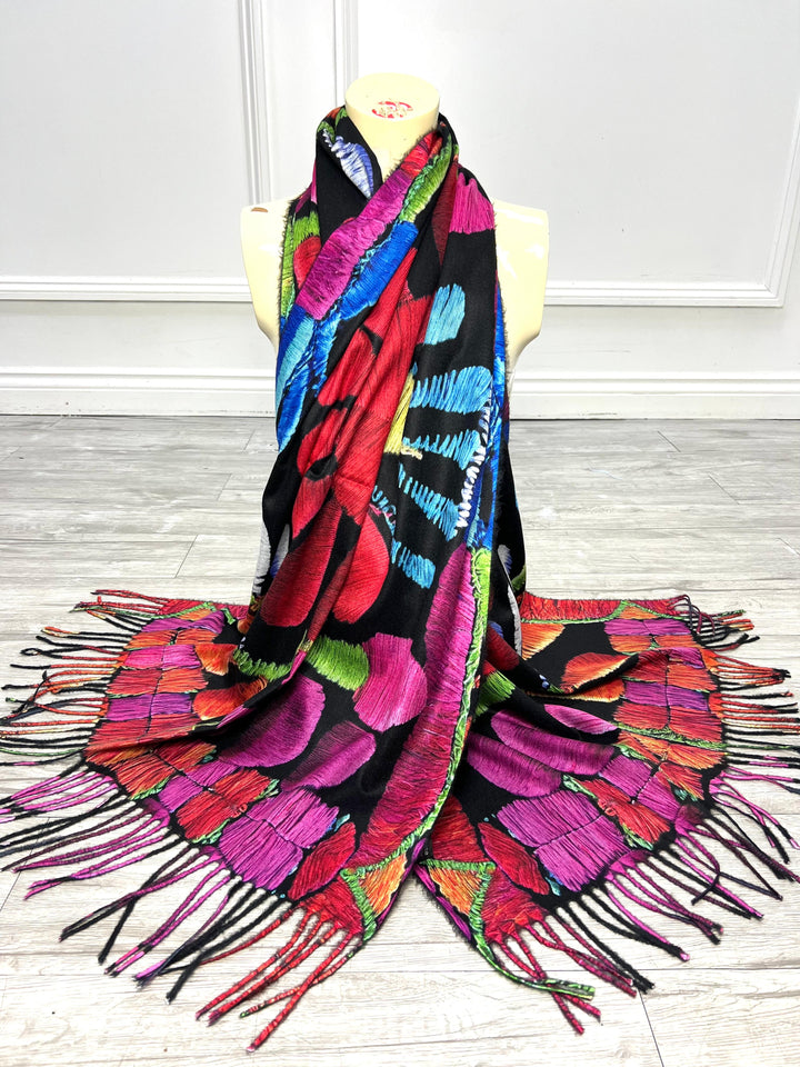 LADIES COLOURFUL VIBRANT DIGITAL PRINT SCARF
