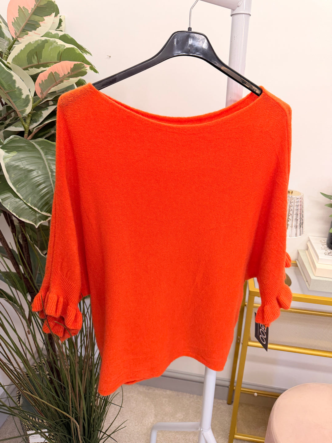 Ladies Fashion Slouch Jumper - black, orange, blue, white, plum, wine, brown