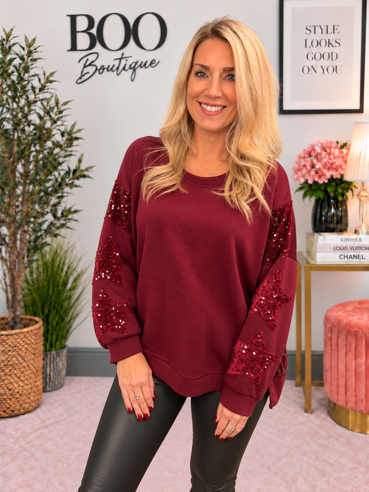 The KIERA scuba sequin top - 4 colours