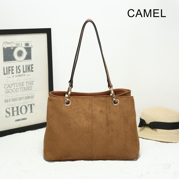 FAUX SUEDE TOTE HANDBAG ( 25451 )- 4 colours