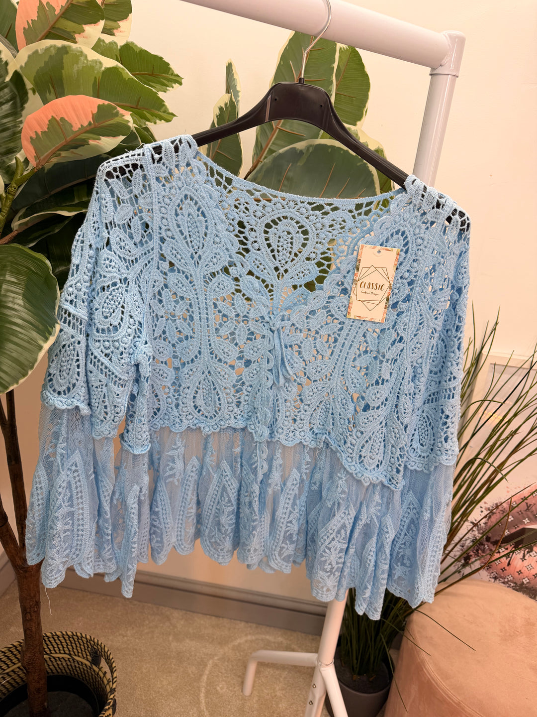 Ladies Fashion Crochet Bolero Cardigan Top - white, mint, aqua, lemon