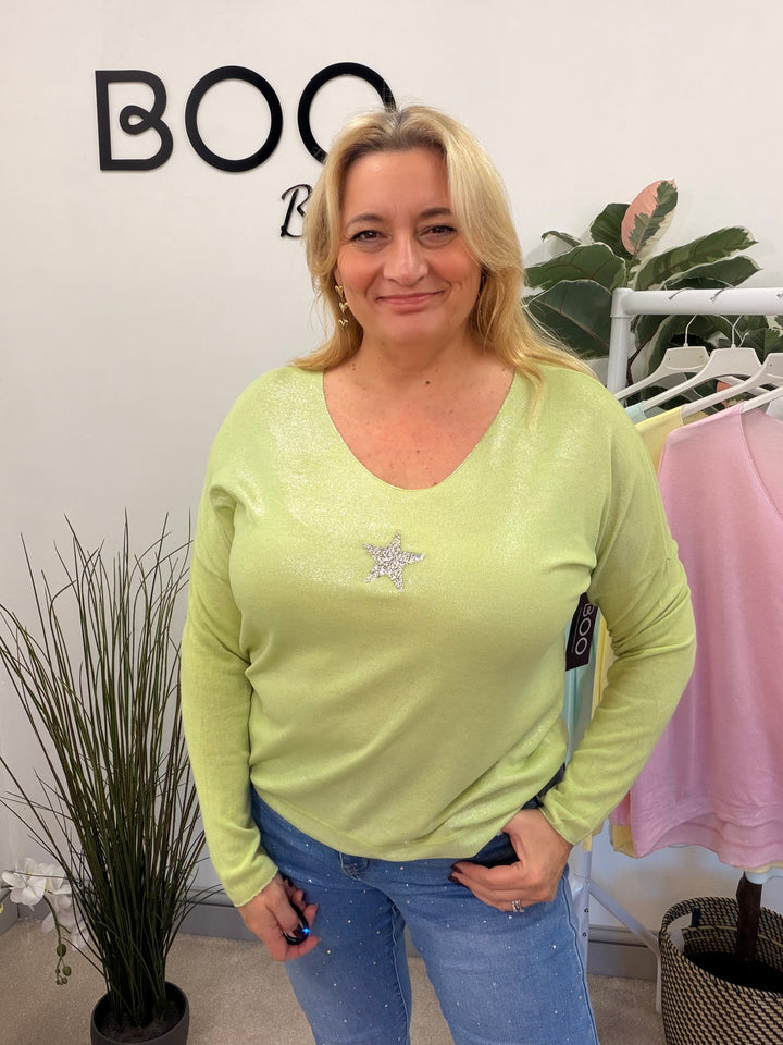 LADIES FASHION FINE KNIT TOP - WHITE, YELLOW, MINT, PINK, LIME