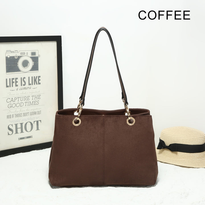 FAUX SUEDE TOTE HANDBAG ( 25451 )- 4 colours