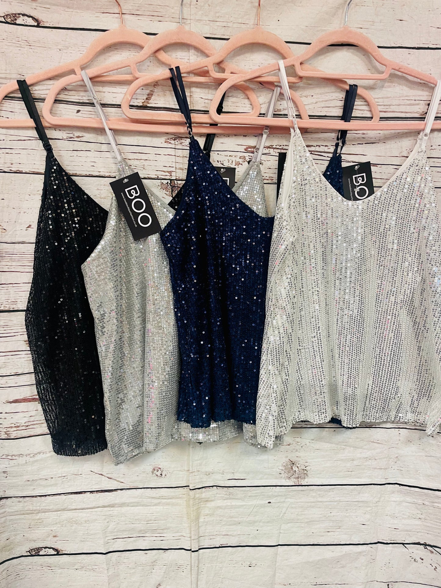 The SHARON sequin cami top - 4 colours