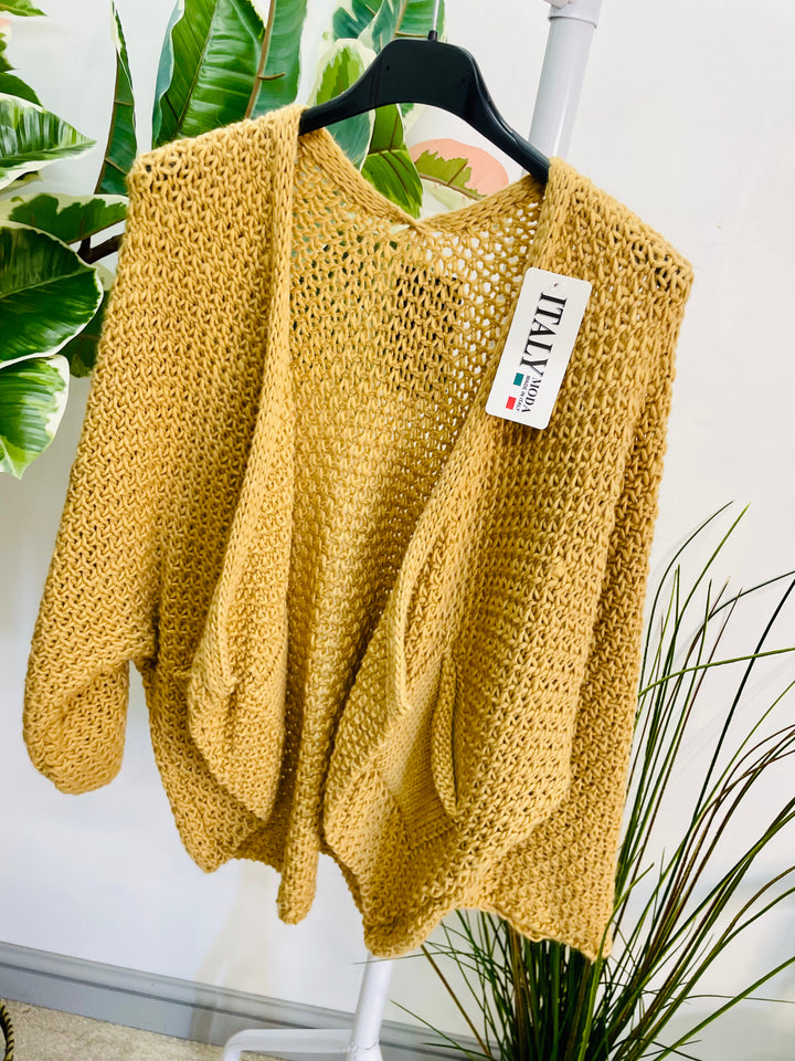 LADIES KNITTED BOLERO CARDIGAN - CREAM, PINK, NAVY, BLACK, OATMEAL, CAMEL, GREY